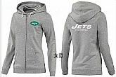 Womens New York Jets Team Logo 2015 Full Zip Hoodie-27,baseball caps,new era cap wholesale,wholesale hats