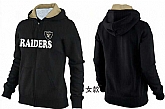 Womens Oakland Raiders Team Logo 2015 Full Zip Hoodie-23,baseball caps,new era cap wholesale,wholesale hats