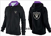 Womens Oakland Raiders Team Logo 2015 Full Zip Hoodie-37,baseball caps,new era cap wholesale,wholesale hats