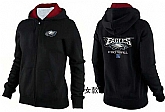 Womens Philadelphia Eagles Team Logo 2015 Full Zip Hoodie-25,baseball caps,new era cap wholesale,wholesale hats