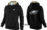 Womens Philadelphia Eagles Team Logo 2015 Full Zip Hoodie-26,baseball caps,new era cap wholesale,wholesale hats