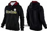 Womens Pittsburgh Steelers Team Logo 2015 Full Zip Hoodie-22,baseball caps,new era cap wholesale,wholesale hats