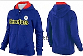 Womens Pittsburgh Steelers Team Logo 2015 Full Zip Hoodie-26,baseball caps,new era cap wholesale,wholesale hats