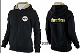 Womens Pittsburgh Steelers Team Logo 2015 Full Zip Hoodie-29,baseball caps,new era cap wholesale,wholesale hats