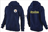 Womens Pittsburgh Steelers Team Logo 2015 Full Zip Hoodie-41,baseball caps,new era cap wholesale,wholesale hats