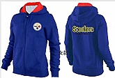 Womens Pittsburgh Steelers Team Logo 2015 Full Zip Hoodie-43,baseball caps,new era cap wholesale,wholesale hats