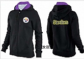 Womens Pittsburgh Steelers Team Logo 2015 Full Zip Hoodie-44,baseball caps,new era cap wholesale,wholesale hats
