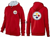 Womens Pittsburgh Steelers Team Logo 2015 Full Zip Hoodie-50,baseball caps,new era cap wholesale,wholesale hats