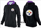 Womens Pittsburgh Steelers Team Logo 2015 Full Zip Hoodie-61,baseball caps,new era cap wholesale,wholesale hats