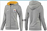 Womens Pittsburgh Steelers Team Logo 2015 Full Zip Hoodie-63,baseball caps,new era cap wholesale,wholesale hats