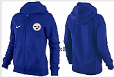 Womens Pittsburgh Steelers Team Logo 2015 Full Zip Hoodie-64,baseball caps,new era cap wholesale,wholesale hats