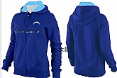 Womens San Diego Chargers Team Logo 2015 Full Zip Hoodie-15,baseball caps,new era cap wholesale,wholesale hats