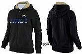 Womens San Diego Chargers Team Logo 2015 Full Zip Hoodie-23,baseball caps,new era cap wholesale,wholesale hats