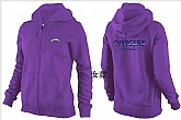 Womens San Diego Chargers Team Logo 2015 Full Zip Hoodie-49,baseball caps,new era cap wholesale,wholesale hats