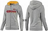 Womens San Francisco 49ers Team Logo 2015 Full Zip Hoodie-18,baseball caps,new era cap wholesale,wholesale hats