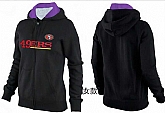 Womens San Francisco 49ers Team Logo 2015 Full Zip Hoodie-24,baseball caps,new era cap wholesale,wholesale hats