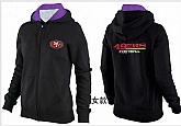 Womens San Francisco 49ers Team Logo 2015 Full Zip Hoodie-28,baseball caps,new era cap wholesale,wholesale hats