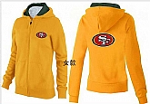 Womens San Francisco 49ers Team Logo 2015 Full Zip Hoodie-45,baseball caps,new era cap wholesale,wholesale hats