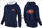 Womens San Francisco 49ers Team Logo 2015 Full Zip Hoodie-52,baseball caps,new era cap wholesale,wholesale hats