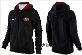 Womens San Francisco 49ers Team Logo 2015 Full Zip Hoodie-64,baseball caps,new era cap wholesale,wholesale hats