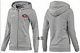 Womens San Francisco 49ers Team Logo 2015 Full Zip Hoodie-68,baseball caps,new era cap wholesale,wholesale hats