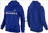 Womens Seattle Seahawks Team Logo 2015 Full Zip Hoodie-10,baseball caps,new era cap wholesale,wholesale hats