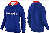 Womens Seattle Seahawks Team Logo 2015 Full Zip Hoodie-26,baseball caps,new era cap wholesale,wholesale hats