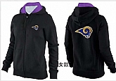 Womens St. Louis Rams Team Logo 2015 Full Zip Hoodie-37,baseball caps,new era cap wholesale,wholesale hats