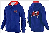 Womens Tampa Bay Buccaneers Team Logo 2015 Full Zip Hoodie-59,baseball caps,new era cap wholesale,wholesale hats