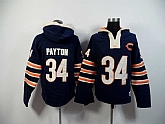 Chicago Bears #34 Walter Payton Dark Blue 2015 New Stitched Hoodie,baseball caps,new era cap wholesale,wholesale hats