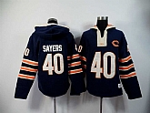 Chicago Bears #40 Gale Sayers Dark Blue 2015 New Stitched Hoodie,baseball caps,new era cap wholesale,wholesale hats