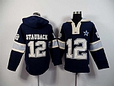 Dallas Cowboys #12 Roger Staubach Dark Blue 2015 New Stitched Hoodie,baseball caps,new era cap wholesale,wholesale hats