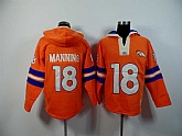 Denver Broncos #18 Peyton Manning Orange 2015 New Stitched Hoodie,baseball caps,new era cap wholesale,wholesale hats