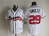 Majestic Atlanta Braves #29 John Smoltz White MLB Stitched Jerseys,baseball caps,new era cap wholesale,wholesale hats
