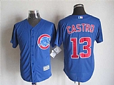 Majestic Chicago Cubs #13 Starlin Castro Blue MLB Stitched Jerseys,baseball caps,new era cap wholesale,wholesale hats