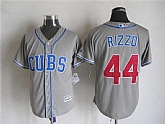 Majestic Chicago Cubs #44 Anthony Rizzo Gray MLB Stitched Jerseys,baseball caps,new era cap wholesale,wholesale hats
