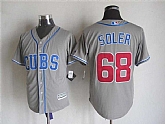Majestic Chicago Cubs #68 Jorge Soler Gray MLB Stitched Jerseys,baseball caps,new era cap wholesale,wholesale hats