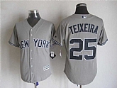 Majestic New York Yankees #25 Teixeira Gray MLB Stitched Jerseys,baseball caps,new era cap wholesale,wholesale hats