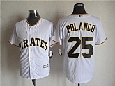 Majestic Pittsburgh Pirates #25 Polanco White MLB Stitched Jerseys,baseball caps,new era cap wholesale,wholesale hats
