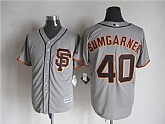 Majestic San Francisco Giants #40 Madison Bumgarner Gray MLB Stitched Jerseys,baseball caps,new era cap wholesale,wholesale hats