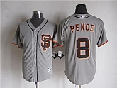 Majestic San Francisco Giants #8 Hunter Pence Gray MLB Stitched Jerseys,baseball caps,new era cap wholesale,wholesale hats