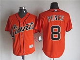 Majestic San Francisco Giants #8 Hunter Pence Orange MLB Stitched Jerseys,baseball caps,new era cap wholesale,wholesale hats