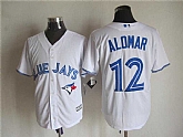 Majestic Toronto Blue Jays #12 Alomar White MLB Stitched Jerseys,baseball caps,new era cap wholesale,wholesale hats
