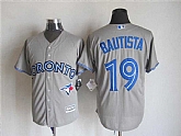 Majestic Toronto Blue Jays #19 Jose Bautista Gray MLB Stitched Jerseys,baseball caps,new era cap wholesale,wholesale hats