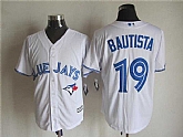 Majestic Toronto Blue Jays #19 Jose Bautista White MLB Stitched Jerseys,baseball caps,new era cap wholesale,wholesale hats