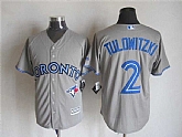Majestic Toronto Blue Jays #2 Tulowitzki Gray MLB Stitched Jerseys,baseball caps,new era cap wholesale,wholesale hats