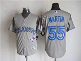 Majestic Toronto Blue Jays #55 Russell Martin Gray MLB Stitched Jerseys,baseball caps,new era cap wholesale,wholesale hats