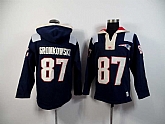 New England Patriots #87 Rob Gronkowski Dark Blue 2015 New Stitched Hoodie,baseball caps,new era cap wholesale,wholesale hats