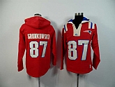 New England Patriots #87 Rob Gronkowski Red 2015 New Stitched Hoodie,baseball caps,new era cap wholesale,wholesale hats