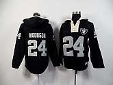 Oakland Raiders #24 Charles Woodson Black 2015 New Stitched Hoodie,baseball caps,new era cap wholesale,wholesale hats